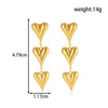 1 Pair IG Style French Style Simple Style Round Tassel Heart Shape Tassel 304 Stainless Steel Drop Earrings