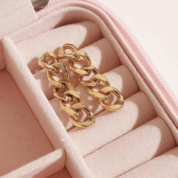 1 Pair Ig Style Geometric Plating Stainless Steel Drop Earrings