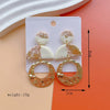 1 Pair IG Style Modern Style Classic Style Irregular Camouflage Plating Alloy Soft Clay Drop Earrings