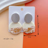 1 Pair IG Style Modern Style Classic Style Irregular Camouflage Plating Alloy Soft Clay Drop Earrings