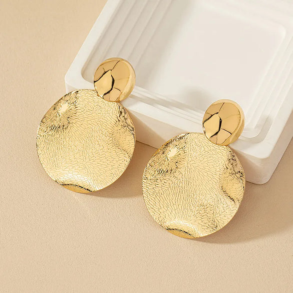 1 Pair Ig Style Nordic Style Original Design Round Plating Alloy Ear Studs