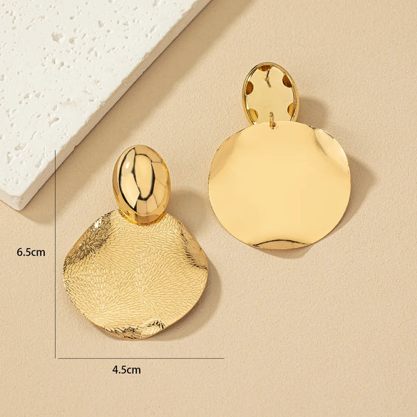 1 Pair Ig Style Nordic Style Original Design Round Plating Alloy Ear Studs