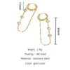 1 Pair Ig Style Round Tassel Plating Inlay Stainless Steel Zircon 14k Gold Plated Earrings