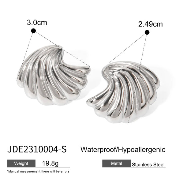 1 Pair IG Style Shell Plating 316 Stainless Steel  Ear Studs