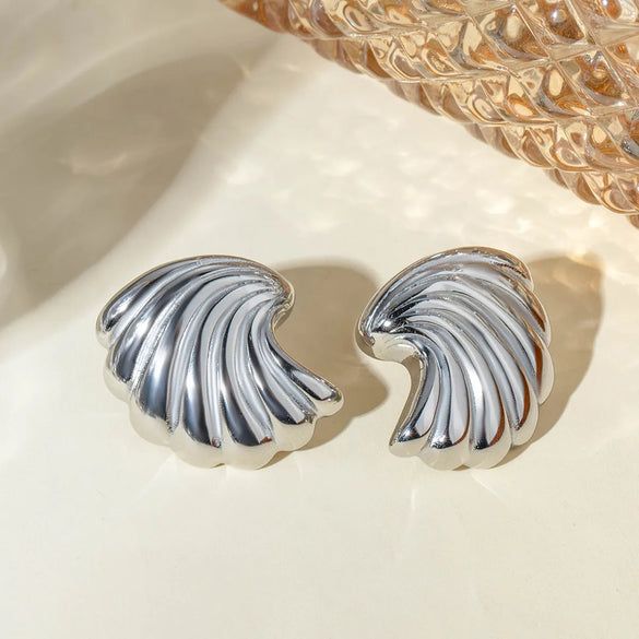 1 Pair IG Style Shell Plating 316 Stainless Steel  Ear Studs
