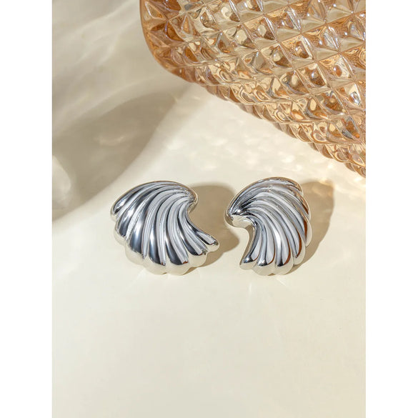 1 Pair IG Style Shell Plating 316 Stainless Steel  Ear Studs