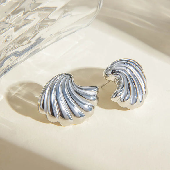 1 Pair IG Style Shell Plating 316 Stainless Steel  Ear Studs