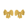 1 Pair IG Style Simple Style Bow Knot 304 Stainless Steel 18K Gold Plated Ear Studs