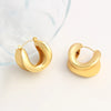 1 Pair IG Style Simple Style Geometric Solid Color 304 Stainless Steel 18K Gold Plated Gold Plated Earrings