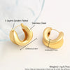 1 Pair IG Style Simple Style Geometric Solid Color 304 Stainless Steel 18K Gold Plated Gold Plated Earrings