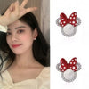 1 Pair IG Style Simple Style Heart Shape Flower Bow Knot Inlay Alloy Artificial Pearls Rhinestones Drop Earrings Earrings Ear Studs