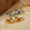 1 Pair Ig Style Simple Style Heart Shape Polishing Plating Stainless Steel 18k Gold Plated Ear Studs