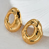 1 Pair IG Style Simple Style Irregular Inlay 304 Stainless Steel Zircon 18K Gold Plated Drop Earrings Ear Studs