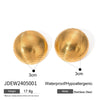 1 Pair IG Style Simple Style Round 304 Stainless Steel 18K Gold Plated Ear Studs