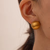 1 Pair Ig Style Simple Style Round Plating Stainless Steel 18k Gold Plated Ear Studs