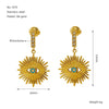 1 Pair IG Style Simple Style Shiny Eye Hollow Out Inlay 304 Stainless Steel Rhinestones 18K Gold Plated Drop Earrings