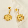 1 Pair IG Style Simple Style Shiny Eye Hollow Out Inlay 304 Stainless Steel Rhinestones 18K Gold Plated Drop Earrings