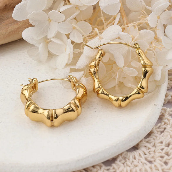 1 Pair IG Style Solid Color Plating 304 Stainless Steel Earrings