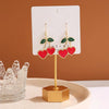 1 Pair Ig Style Sweet Cherry Heart Shape Plating Alloy Drop Earrings