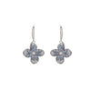 1 Pair IG Style Sweet Flower Inlay Copper Crystal Zircon 14K Gold Plated Drop Earrings