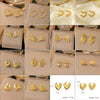 1 Pair IG Style Sweet Simple Style Heart Shape Hollow Out Inlay Titanium Steel Zircon Ear Studs