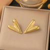 1 Pair IG Style Sweet Simple Style Heart Shape Hollow Out Inlay Titanium Steel Zircon Ear Studs