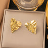 1 Pair IG Style Sweet Simple Style Heart Shape Hollow Out Inlay Titanium Steel Zircon Ear Studs