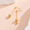 1 Pair IG Style Tassel Knot Copper 18K Gold Plated Drop Earrings