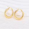 1 Pair IG Style U Shape Plating 304 Stainless Steel Hoop Earrings