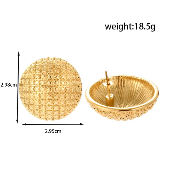 1 Pair IG Style Vintage Style French Style Geometric Butterfly Pleated Inlay 304 Stainless Steel Pearl Ear Studs