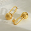1 Pair IG Style Vintage Style Simple Style Round Plated Copper 18K Gold Plated Ear Studs