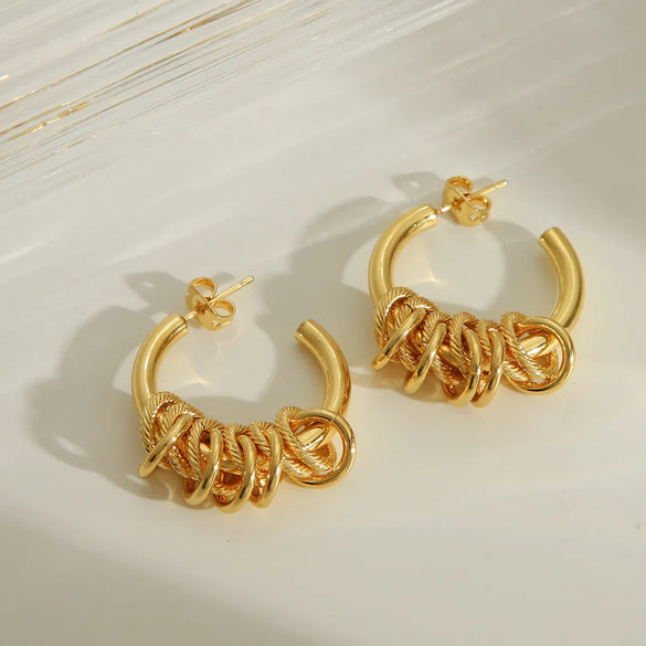 1 Pair IG Style Vintage Style Simple Style Round Plated Copper 18K Gold Plated Ear Studs