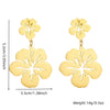 1 Pair IG Style Vintage Style Sweet Flower Hollow Out 304 Stainless Steel 18K Gold Plated Drop Earrings