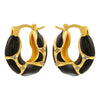 1 Pair IG Style Vintage Style U Shape Enamel Plating Inlay Copper Zircon 18K Gold Plated Earrings