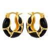 1 Pair IG Style Vintage Style U Shape Enamel Plating Inlay Copper Zircon 18K Gold Plated Earrings