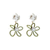 1 Pair Korean Style Flower Alloy Drop Earrings