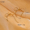 1 Pair Lady Bow Knot Pearl Plating Bowknot 304 Stainless Steel 18K Gold Plated Drop Earrings