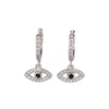 1 Pair Lady Devil's Eye Copper Plating Inlay Zircon Drop Earrings