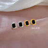1 Pair Lady Geometric Plating Inlay Titanium Steel Agate Ear Studs