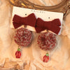 1 Pair Lady Rose Flower Alloy Drop Earrings