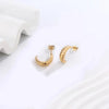 1 Pair Lady Simple Style Classic Style C Shape U Shape Geometric Plating 304 Stainless Steel 18K Gold Plated Hoop Earrings