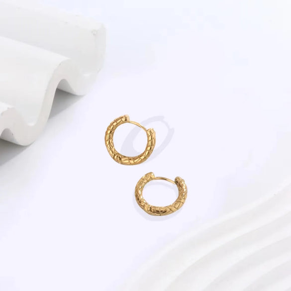 1 Pair Lady Simple Style Classic Style C Shape U Shape Geometric Plating 304 Stainless Steel 18K Gold Plated Hoop Earrings