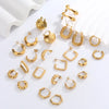 1 Pair Lady Simple Style Classic Style C Shape U Shape Geometric Plating 304 Stainless Steel 18K Gold Plated Hoop Earrings
