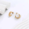 1 Pair Lady Simple Style Classic Style C Shape U Shape Geometric Plating 304 Stainless Steel 18K Gold Plated Hoop Earrings