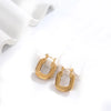 1 Pair Lady Simple Style Classic Style C Shape U Shape Geometric Plating 304 Stainless Steel 18K Gold Plated Hoop Earrings
