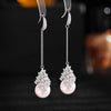 1 Pair Lady Water Droplets Copper Drop Earrings