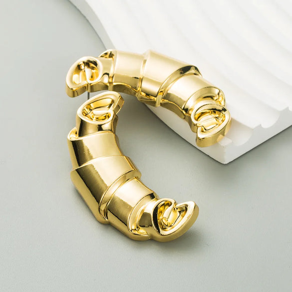 1 Pair Luxurious Horns Plating Alloy Gold Plated Silver Plated Ear Studs