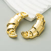 1 Pair Luxurious Horns Plating Alloy Gold Plated Silver Plated Ear Studs