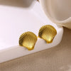 1 Pair Marine Style Classic Style Starfish Heart Shape Shell Plating 304 Stainless Steel Ear Studs