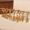 1 Pair Marine Style Modern Style Scallop Starfish Hippocampus Plating 304 Stainless Steel Drop Earrings